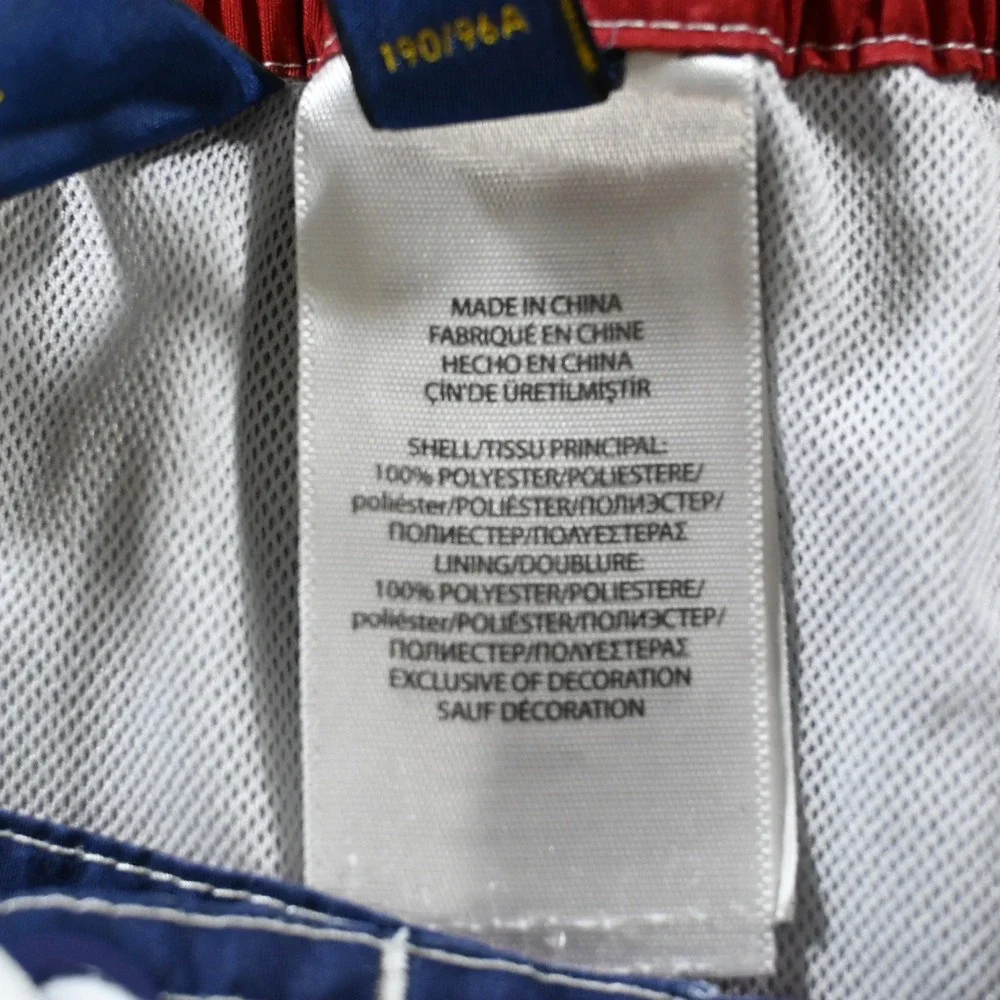 Polo Ralph Lauren Mens Ombre Americana Swim Trunks XXL Red White Blue‎ USA